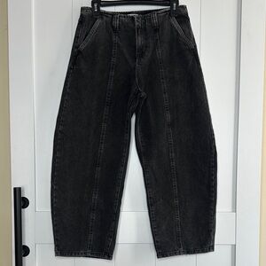 Future Collective Women's Black Barrel Jeans Size 6